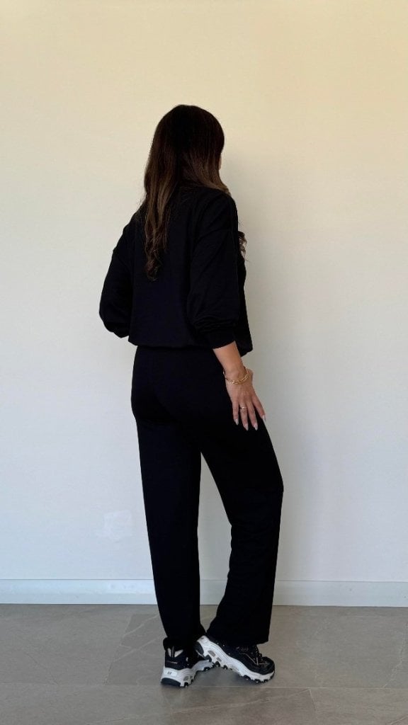 Women's Long Sleeve Crew Neck Viscose Two-Thread Blouse and Trousers Two-Piece Set - Janes - by Peralane - photo 3