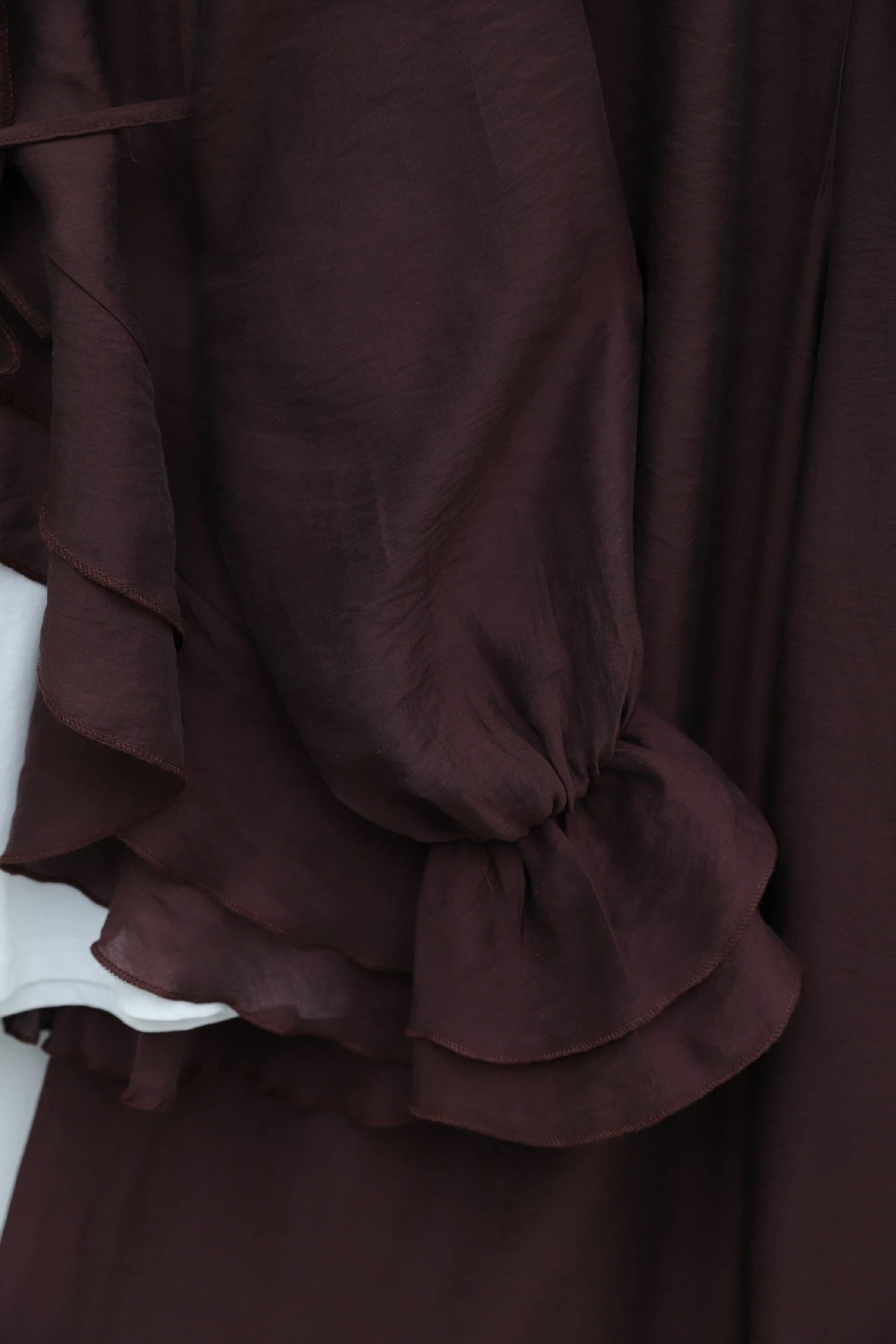 Lace-Up Front Pleated Collar Two-Piece Set with Lined Wide-Leg Trousers in Plum - Podyumplus - by Peralane - photo 7