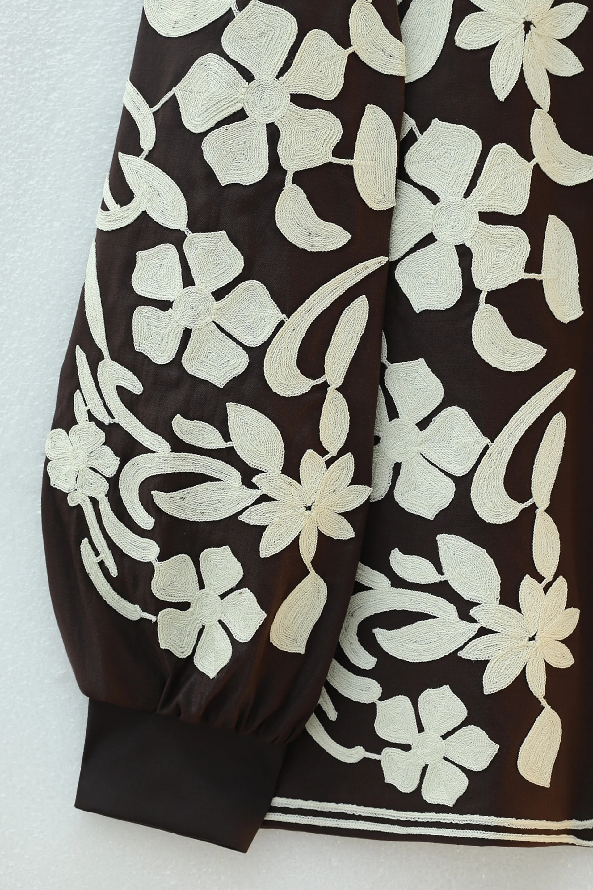Embroidered Lined Cardigan for Women - Dark Brown - Podyumplus - by Peralane - photo 7