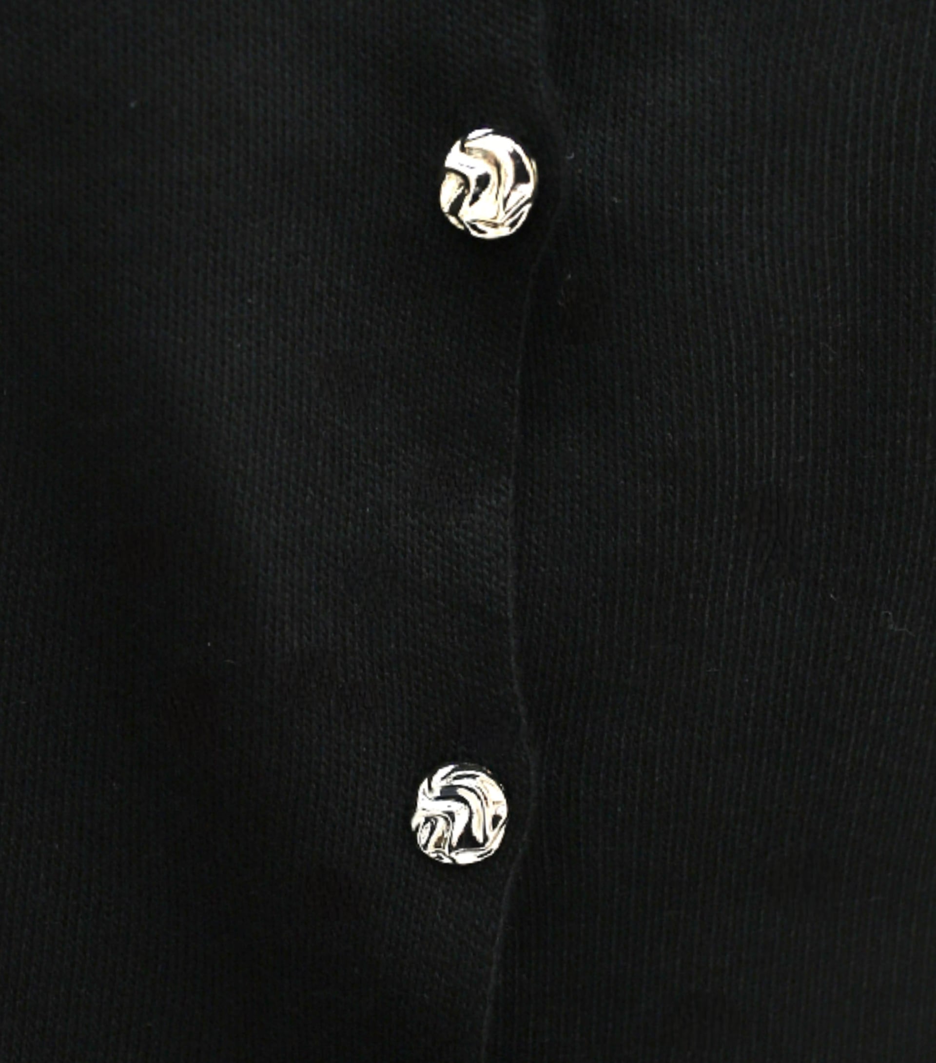 Buttoned Round Neck Knit Cardigan - Black - Podyumplus - by Peralane - photo 6