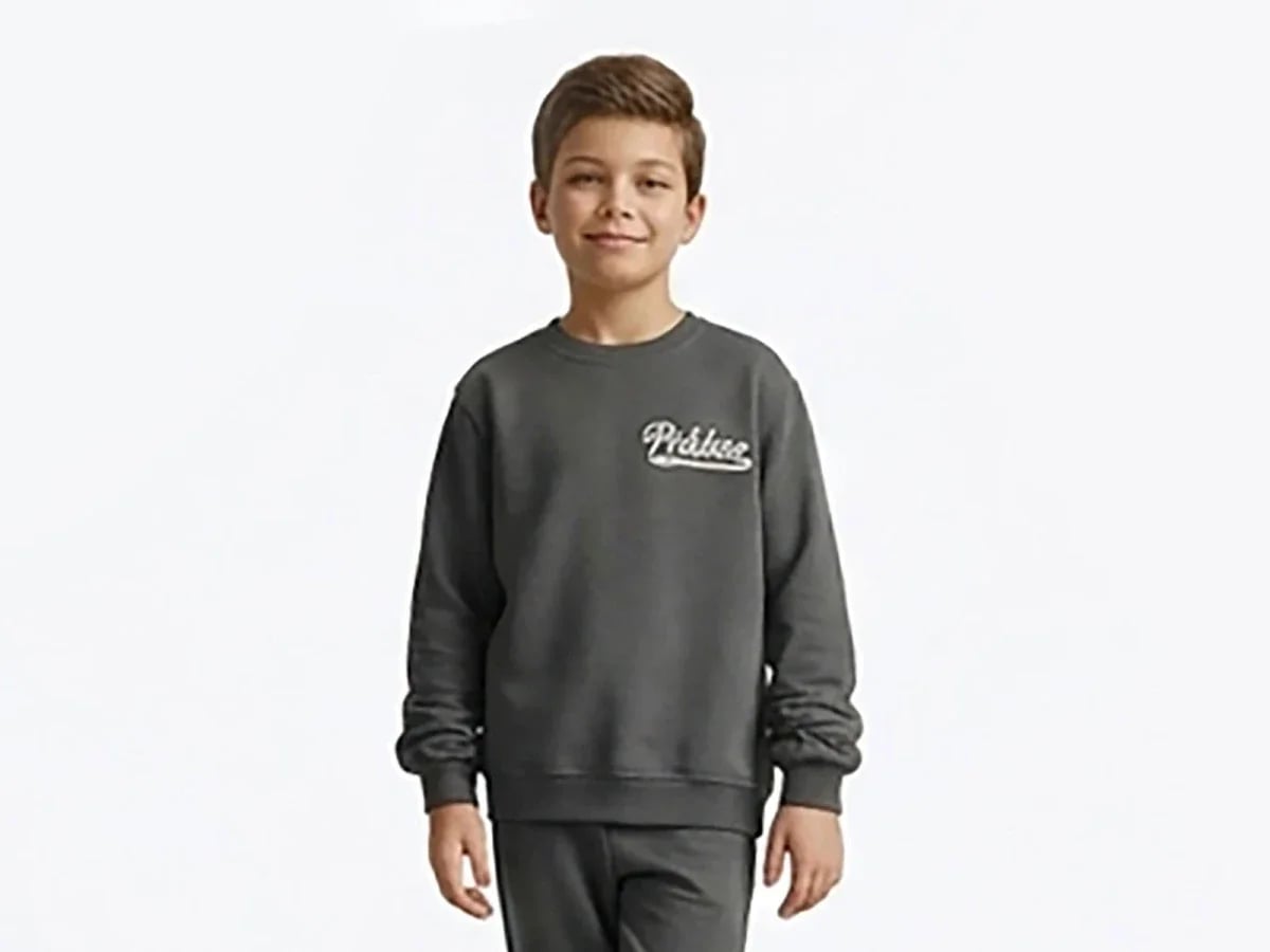 Boys' Printed Fleece Sweatshirt - Dark Grey - Tanem Kids - by Peralane