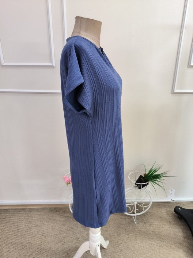 Women's Short-Sleeve V-Neck Short Jacquard Crepe Dress - Janes - by Peralane - photo 5