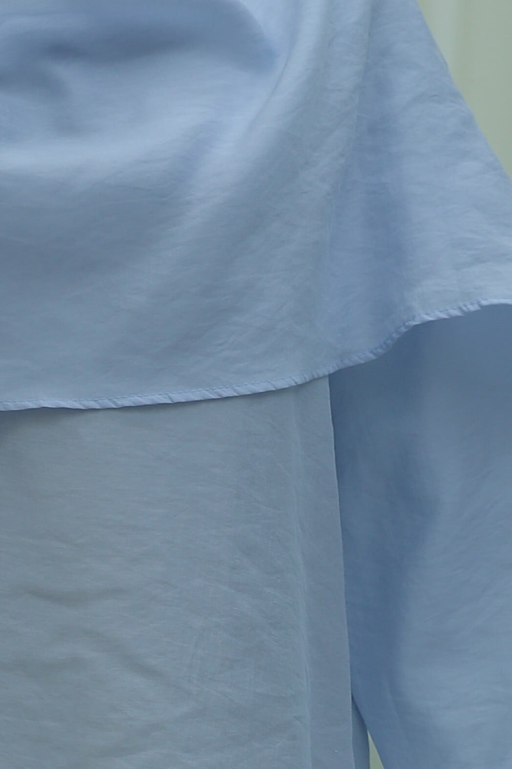 Women's Oversize Modal Tunic with Detachable Cape - Baby Blue - Podyumplus - by Peralane - photo 7