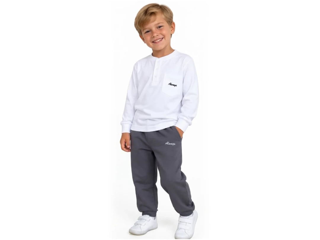 Always Print Boys' Pyjama Set - White - Palm Life - by Peralane