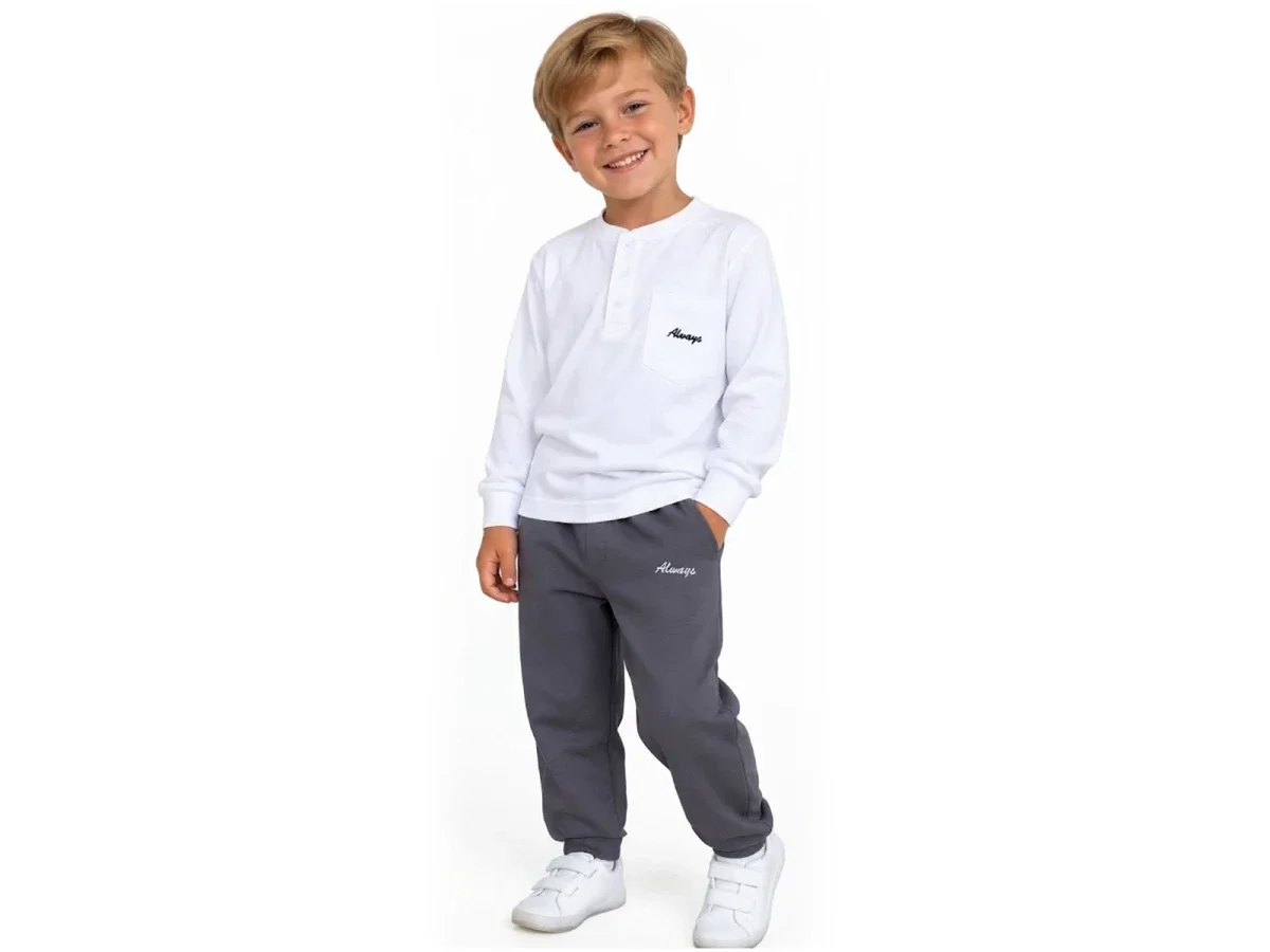 Always Print Boys' Pyjama Set - White - Palm Life - by Peralane