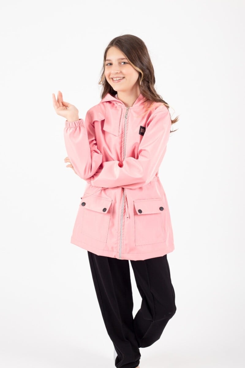 Girls' Pink Raincoat 9-13Y 2041-K24-8010 - Pafim - by Peralane