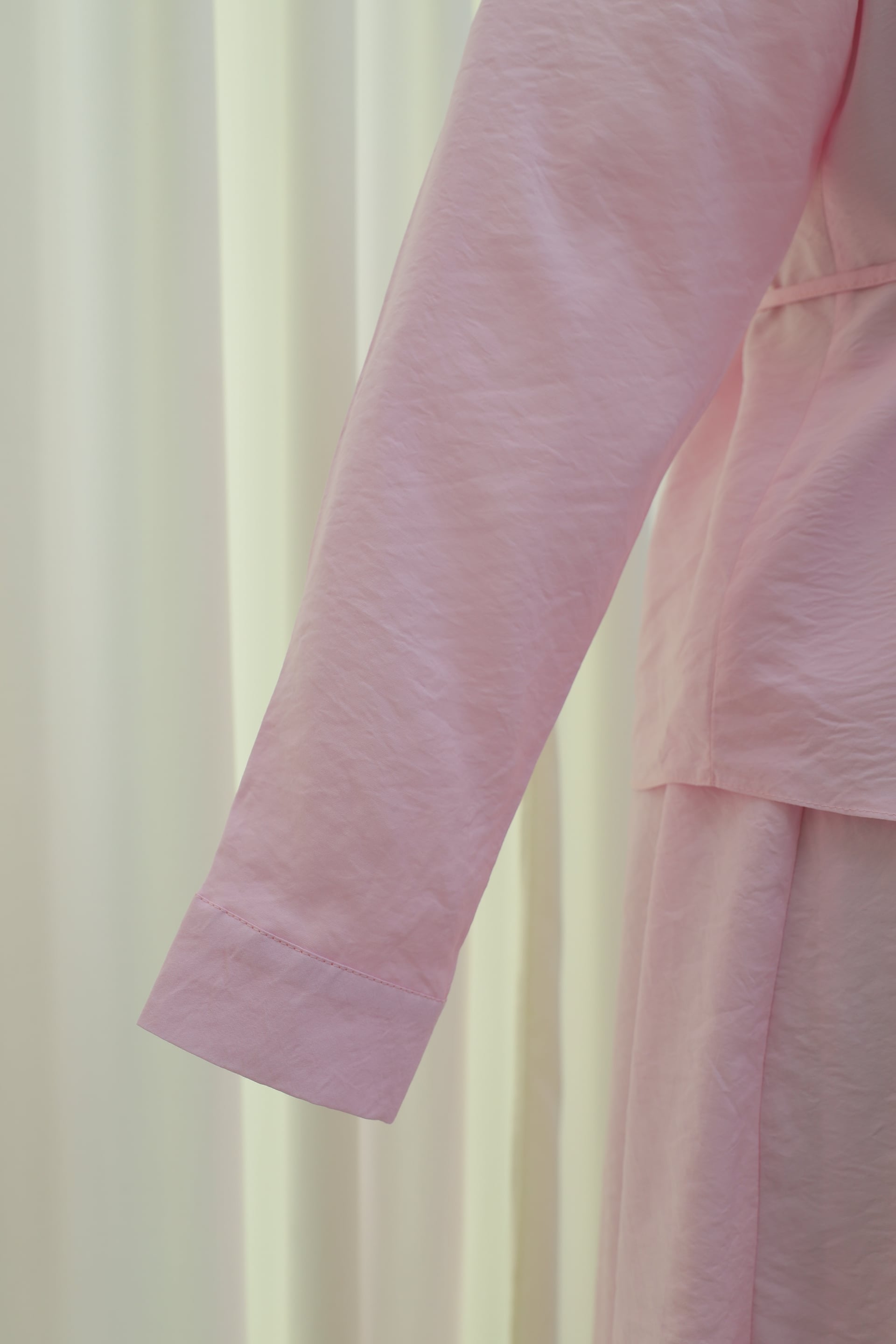 Stone Detail Belted Polyviscose Two-Piece Set - Powder Pink - Podyumplus - by Peralane - photo 7