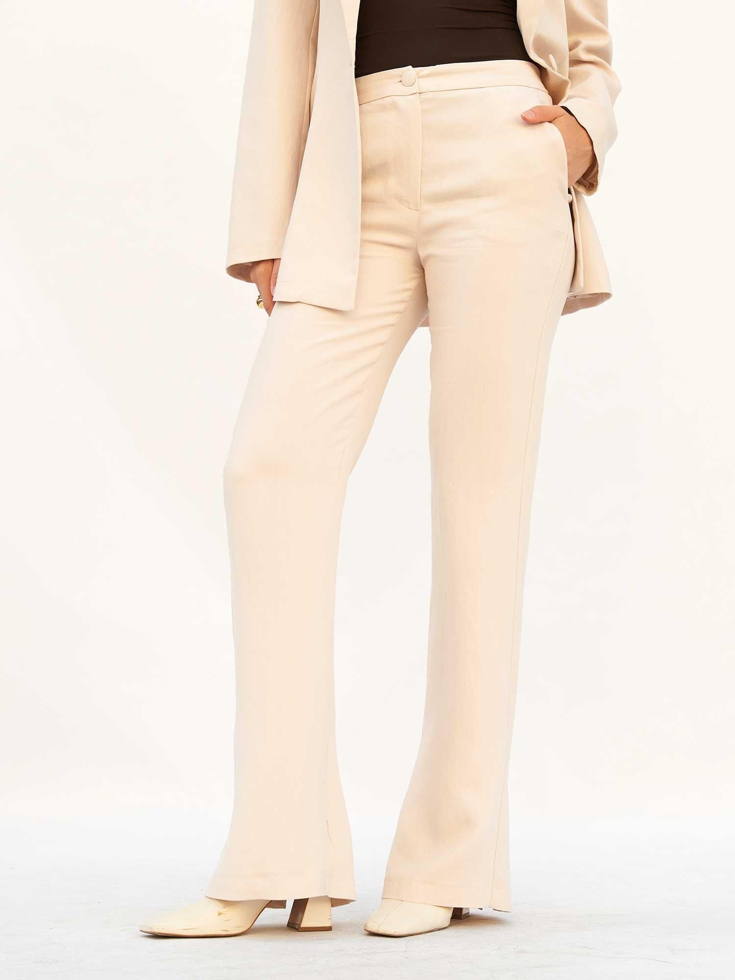 Beige Striped Blazer and Trousers Suit Set - Lefon - by Peralane - photo 7