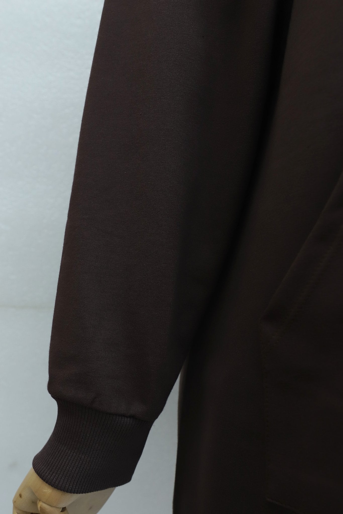 Zip-Front Kangaroo Pocket Hooded Sweatshirt - Brown - Podyumplus - by Peralane - photo 8