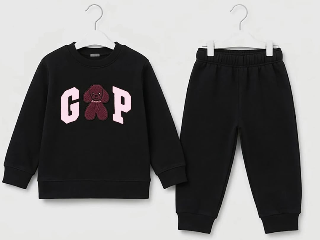 Girls' Graphic Print Sweatshirt and Trousers Set - CMK - by Peralane