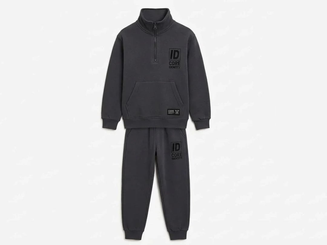 Core Print Brushed 3-Thread Boys' Tracksuit Set - Koska - by Peralane