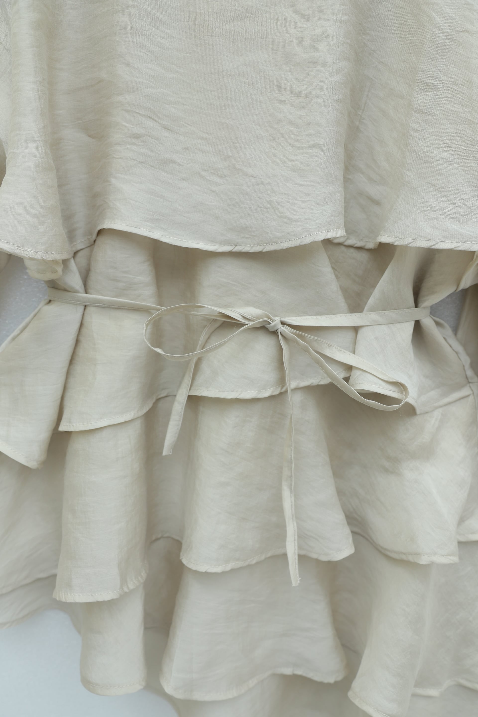 Asymmetric Layered Lace-Up Lined Co-ord Set in Stone - Podyumplus - by Peralane - photo 5
