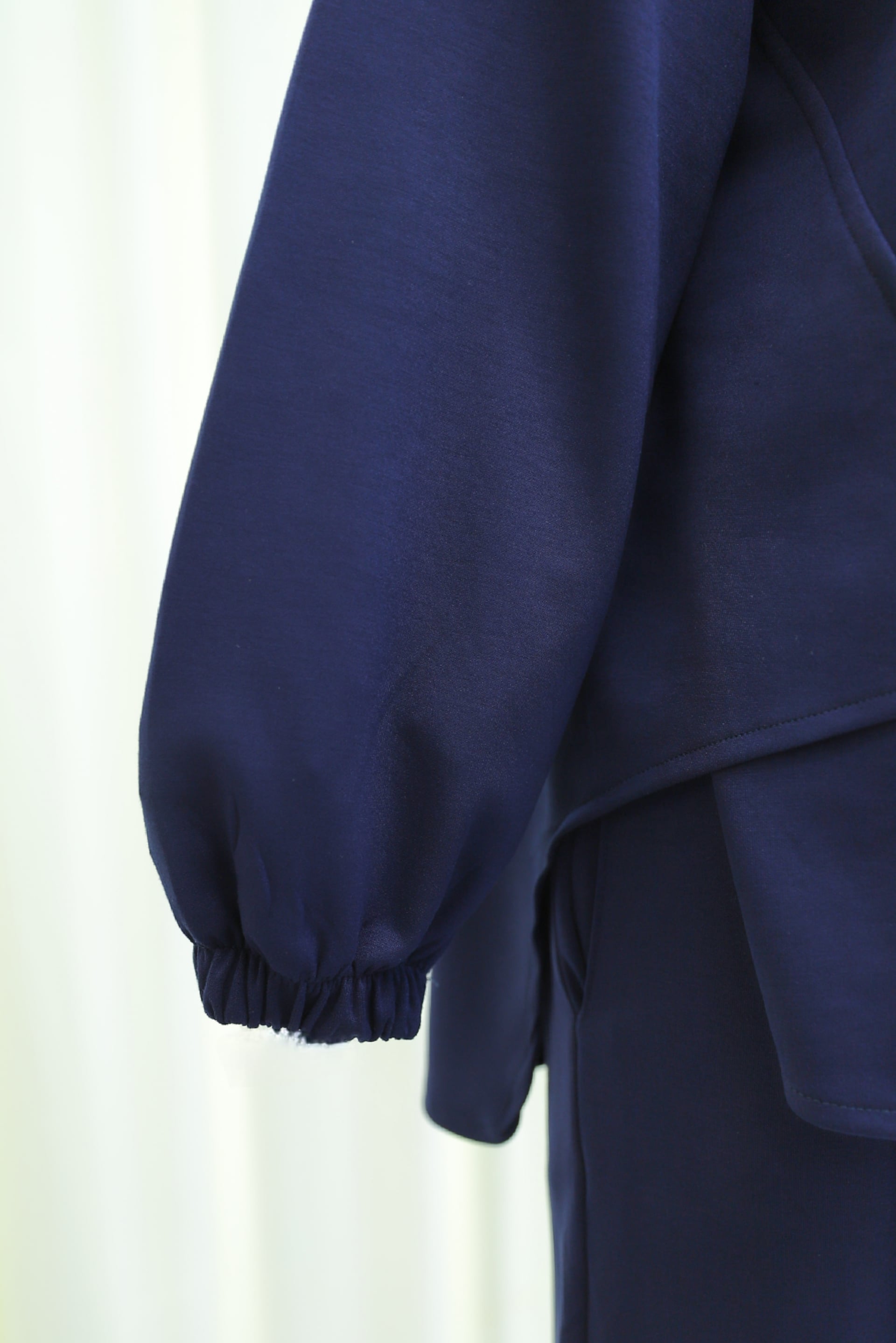 Navy Blue Long-Sleeve Crew Neck Top and Relaxed Trousers Lounge Set - Podyumplus - by Peralane - photo 7