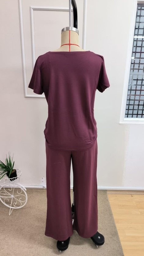 Women's Short-Sleeve Cycling Neck Viscose Two-Piece Top and Trousers Set - Janes - by Peralane - photo 7