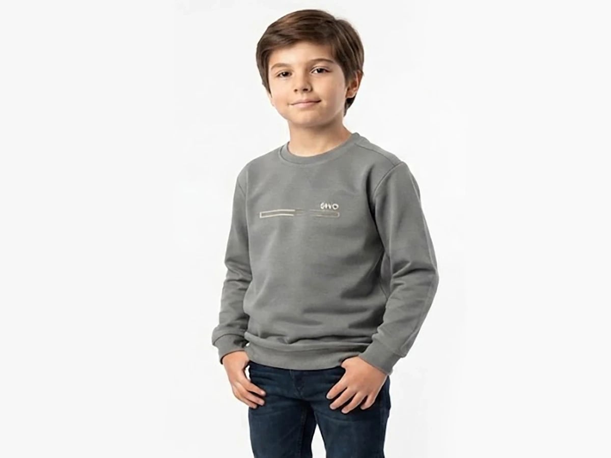 Grey Sweatshirt with SWO Print for Boys (13-16 Years), Pack of 4 - Tanem Kids - by Peralane
