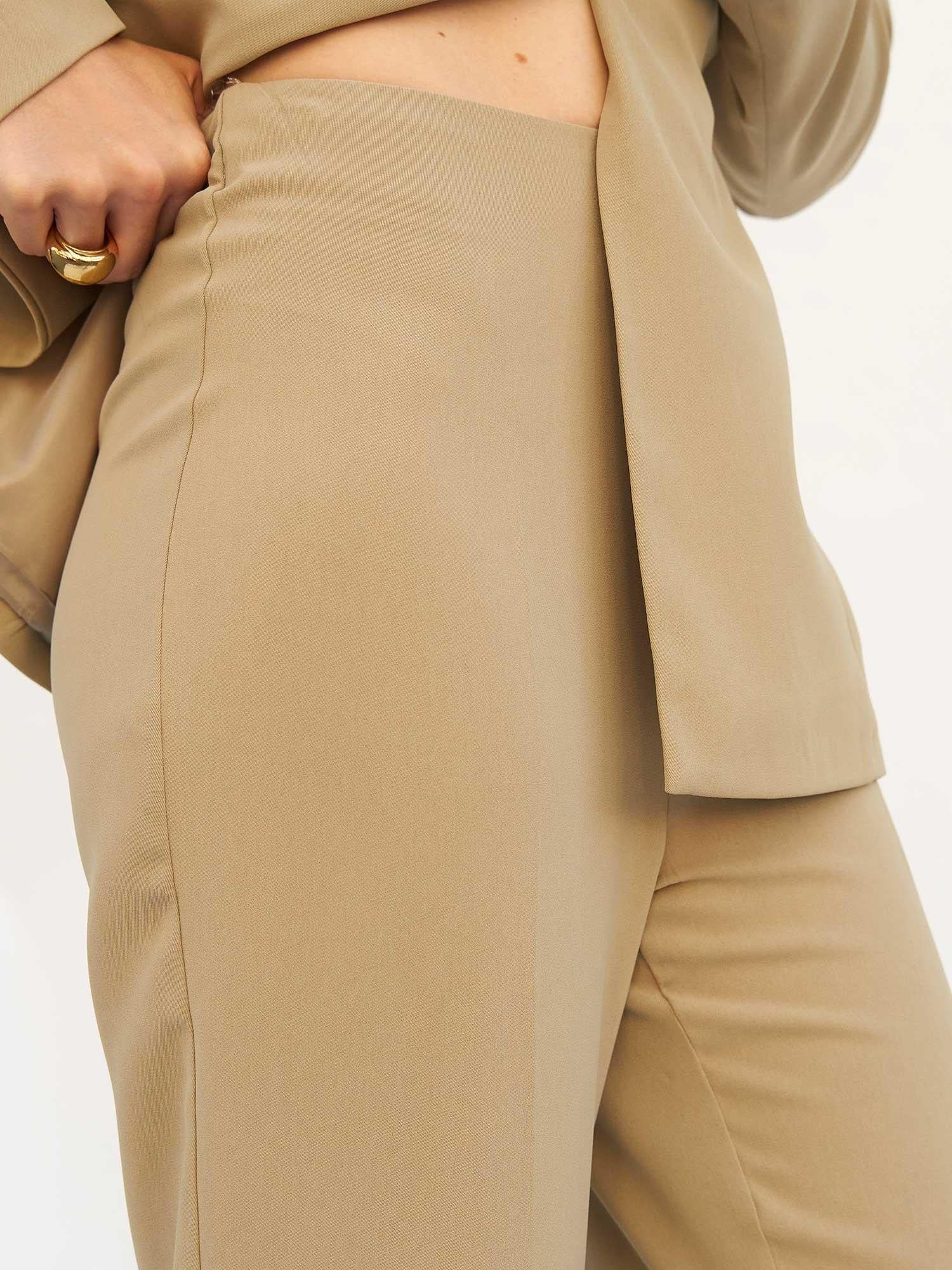 Minimal Side Zip Detail Women's Trousers in Light Green - Lefon - by Peralane - photo 9
