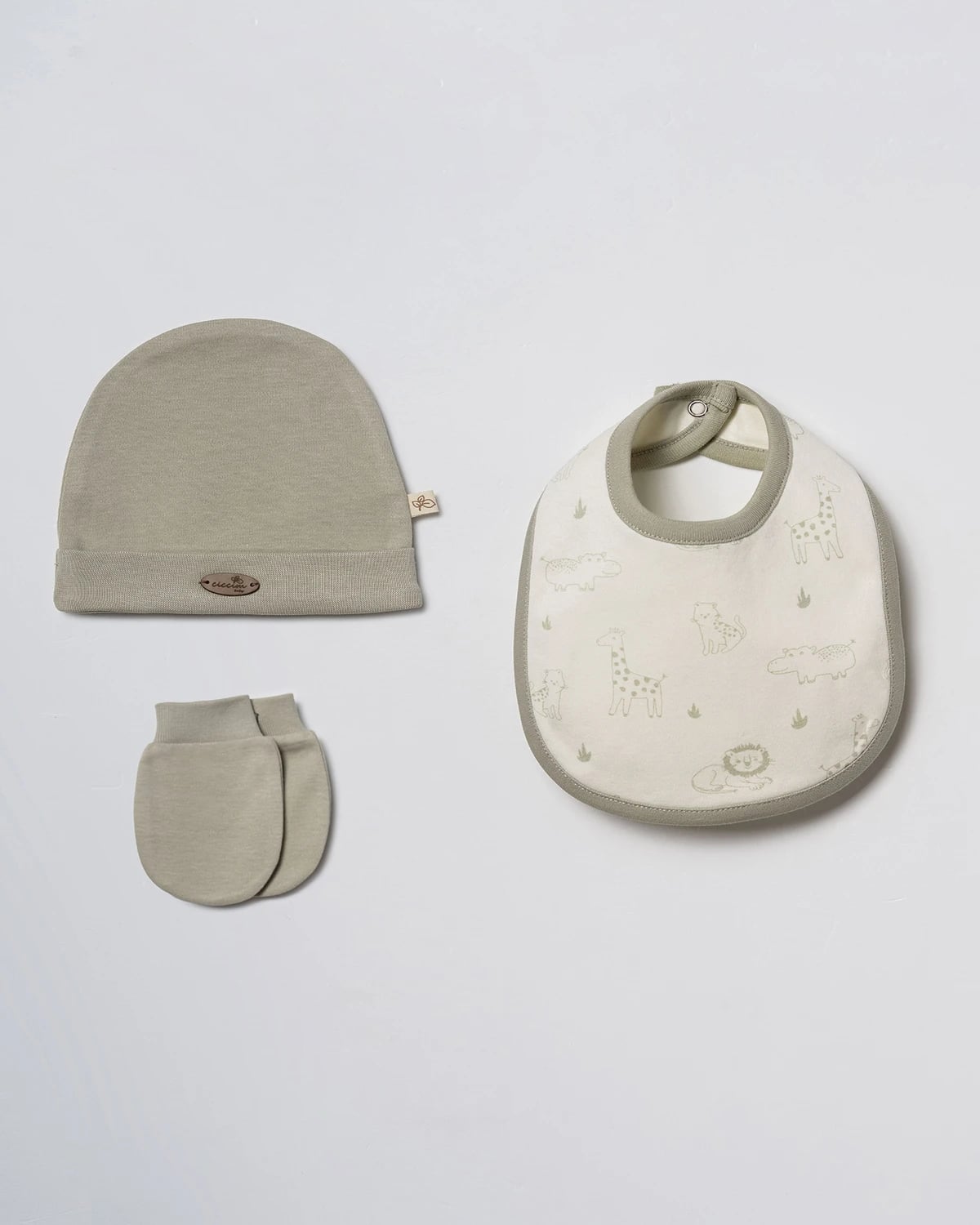 Baby Boy 3-Piece Set with Hat, Mittens and Bib - Ciccimbaby - by Peralane