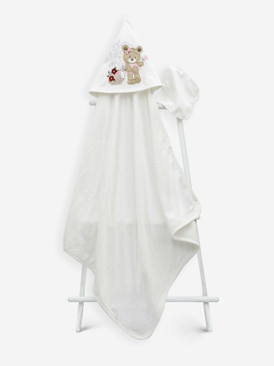 Baby Hooded Towel and Bath Bag Set 85x85cm 1-3Y - Babyline - by Peralane