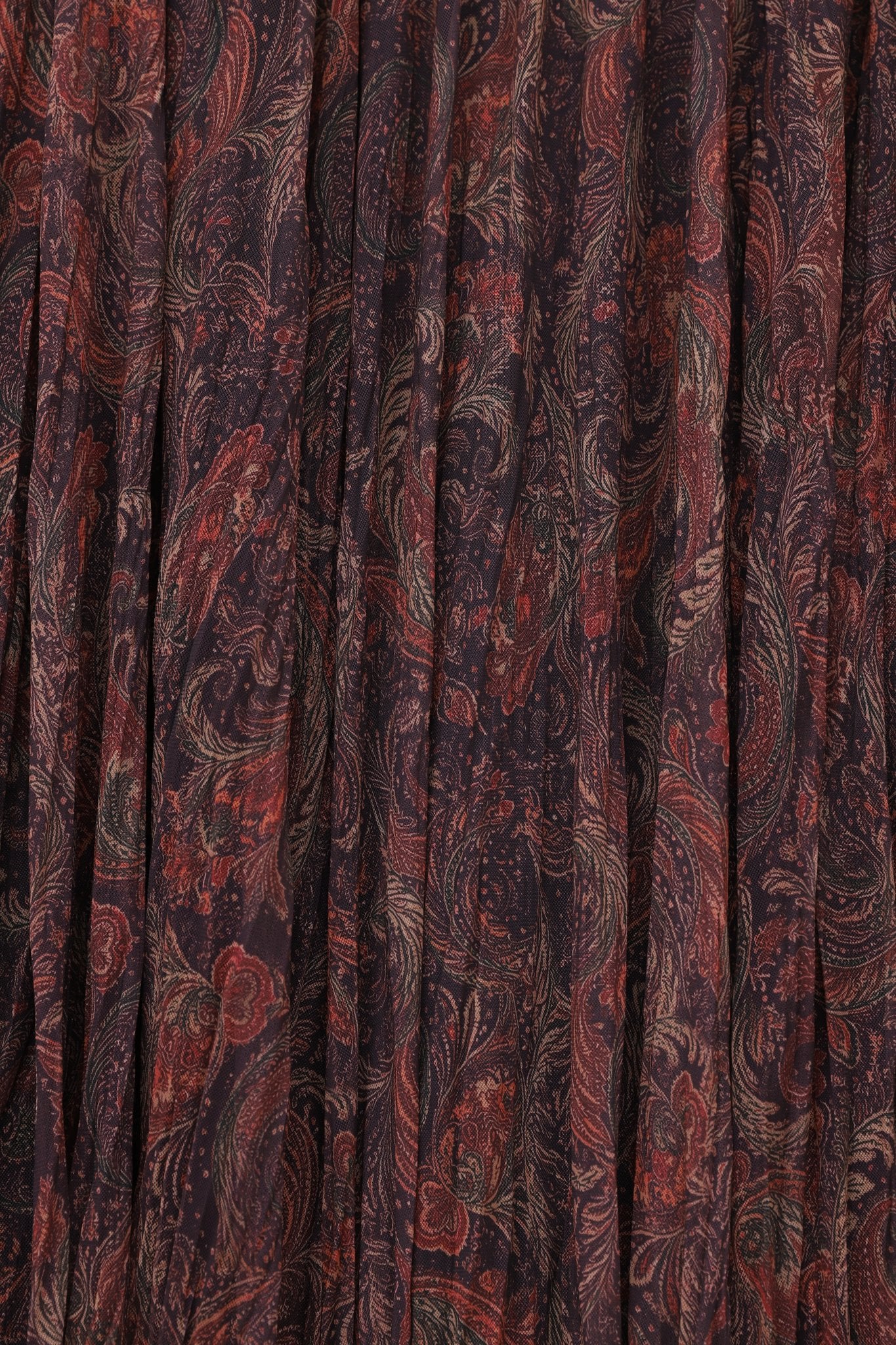 Mixed Print Elastic Waist Asymmetric Lined Tulle Skirt - Bordeaux - Podyumplus - by Peralane - photo 8