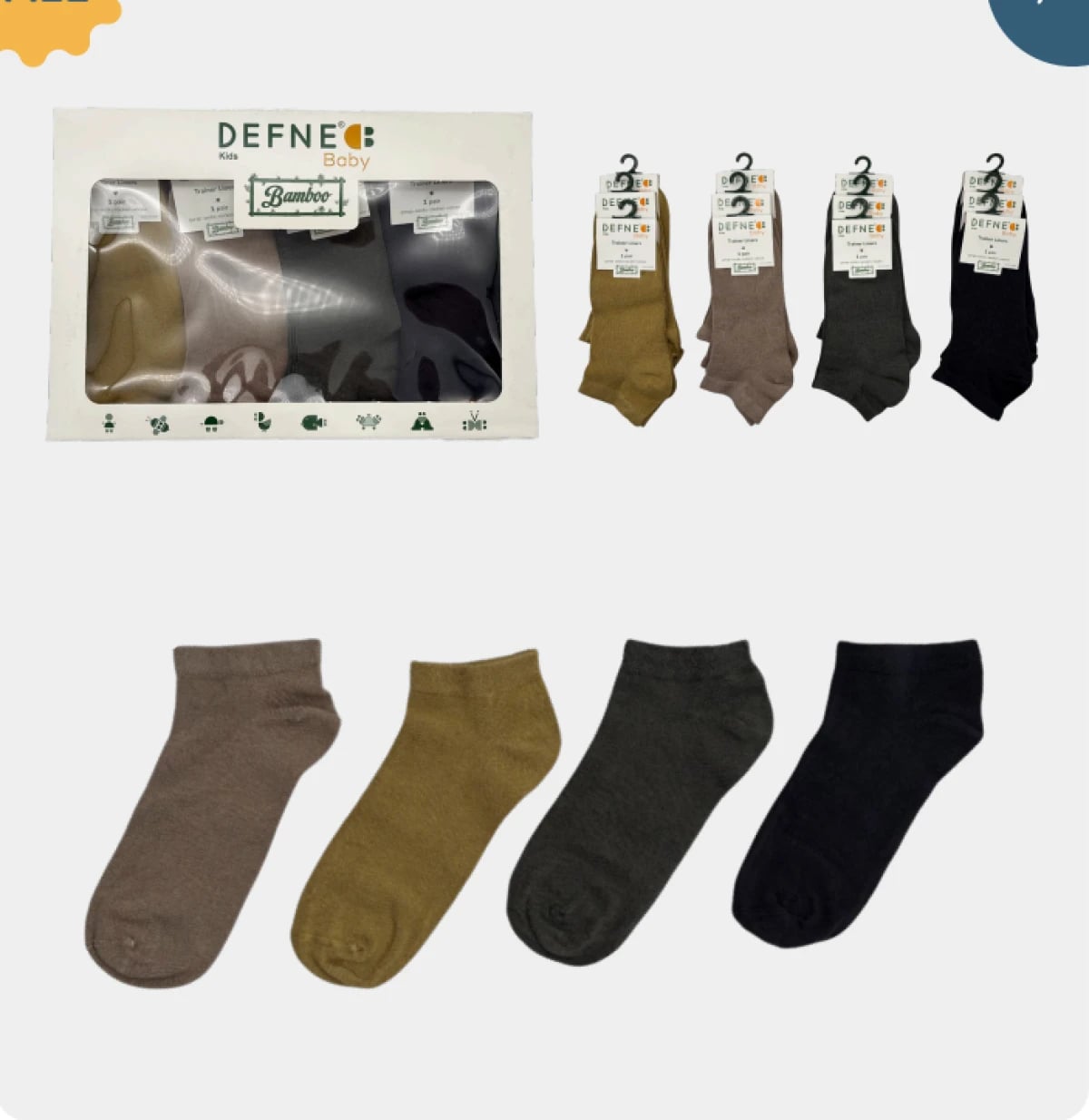 Boys' Premium Bamboo Extra Soft Bootie Sock Set - Defne - by Peralane