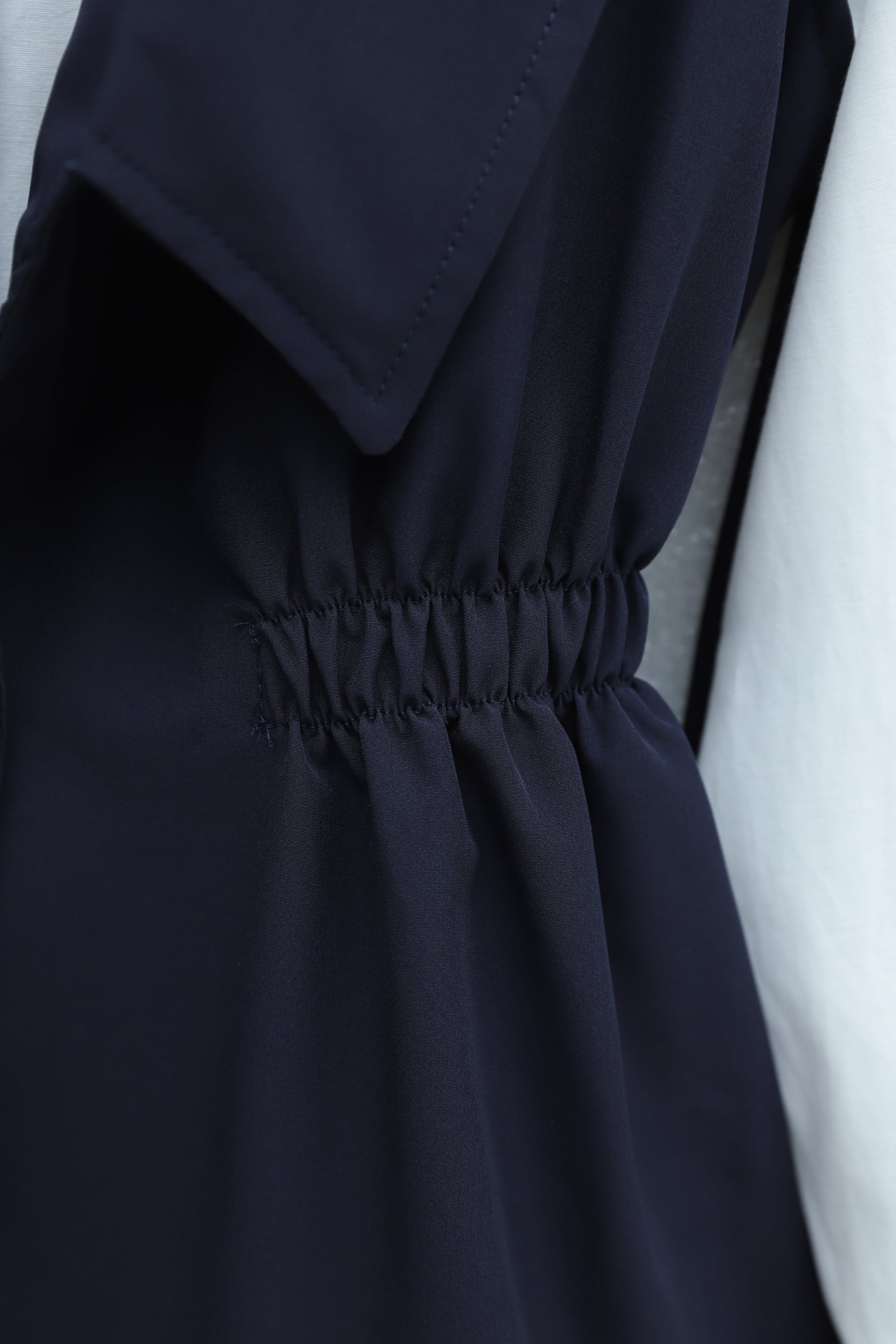 Cross-Collar Elasticated Waist Vest and Trousers Modal Set - Navy Blue - Podyumplus - by Peralane - photo 4