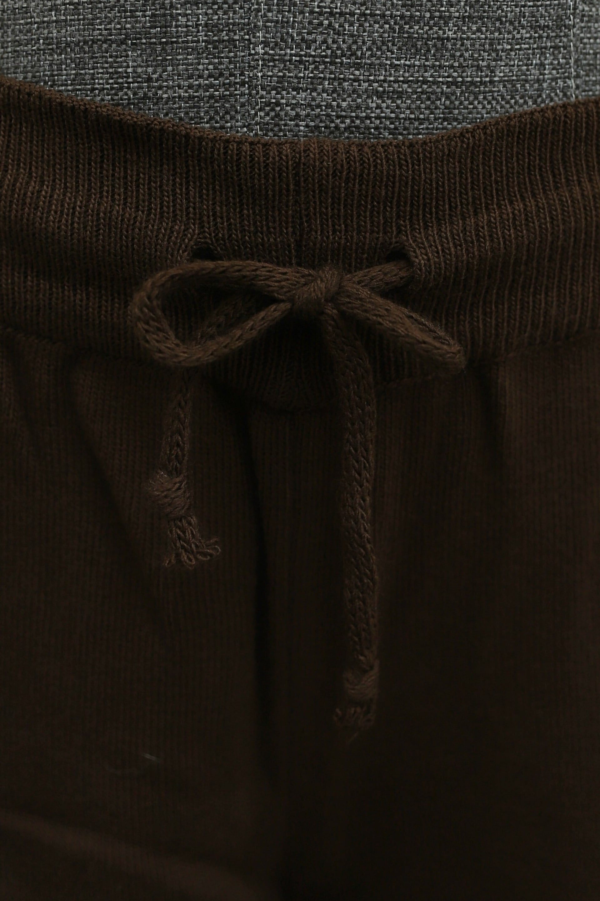 Brown Knit Sweater and Wide-Leg Trousers Set with Ruffled Hem - Podyumplus - by Peralane - photo 7