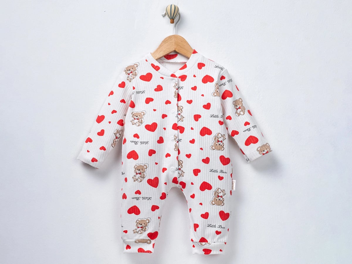 Baby Girl Footie with Bear Print - Supermini - by Peralane