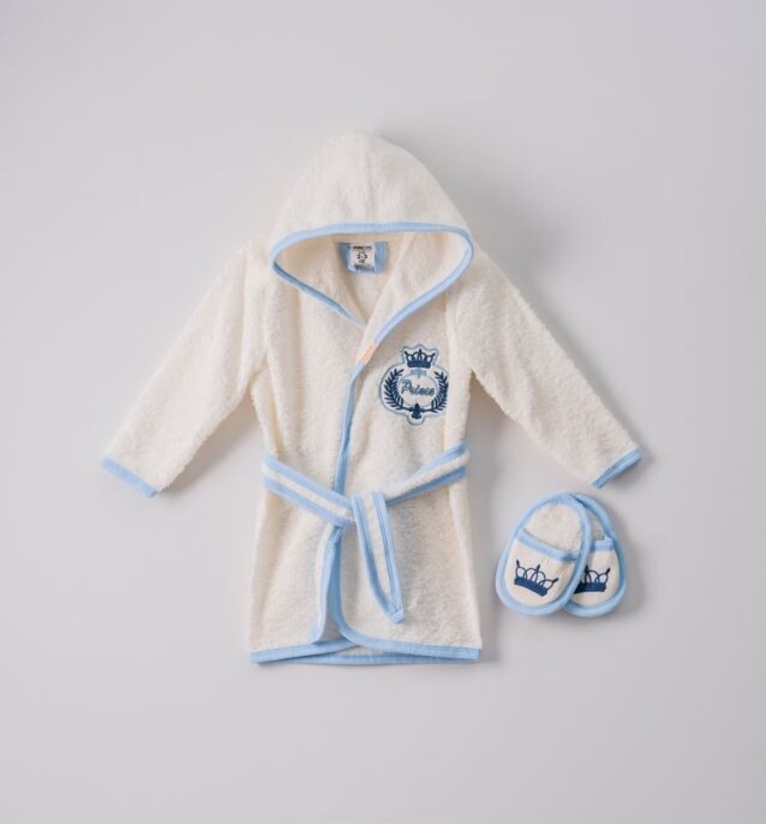Boys' Terry Bathrobe and Slipper Set (1-4 Years) - Ramel Kids - by Peralane