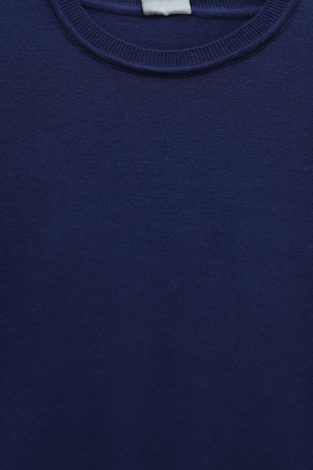 Round Neck Knit Tunic with Button Cuff Detail - Indigo - Podyumplus - by Peralane - photo 5