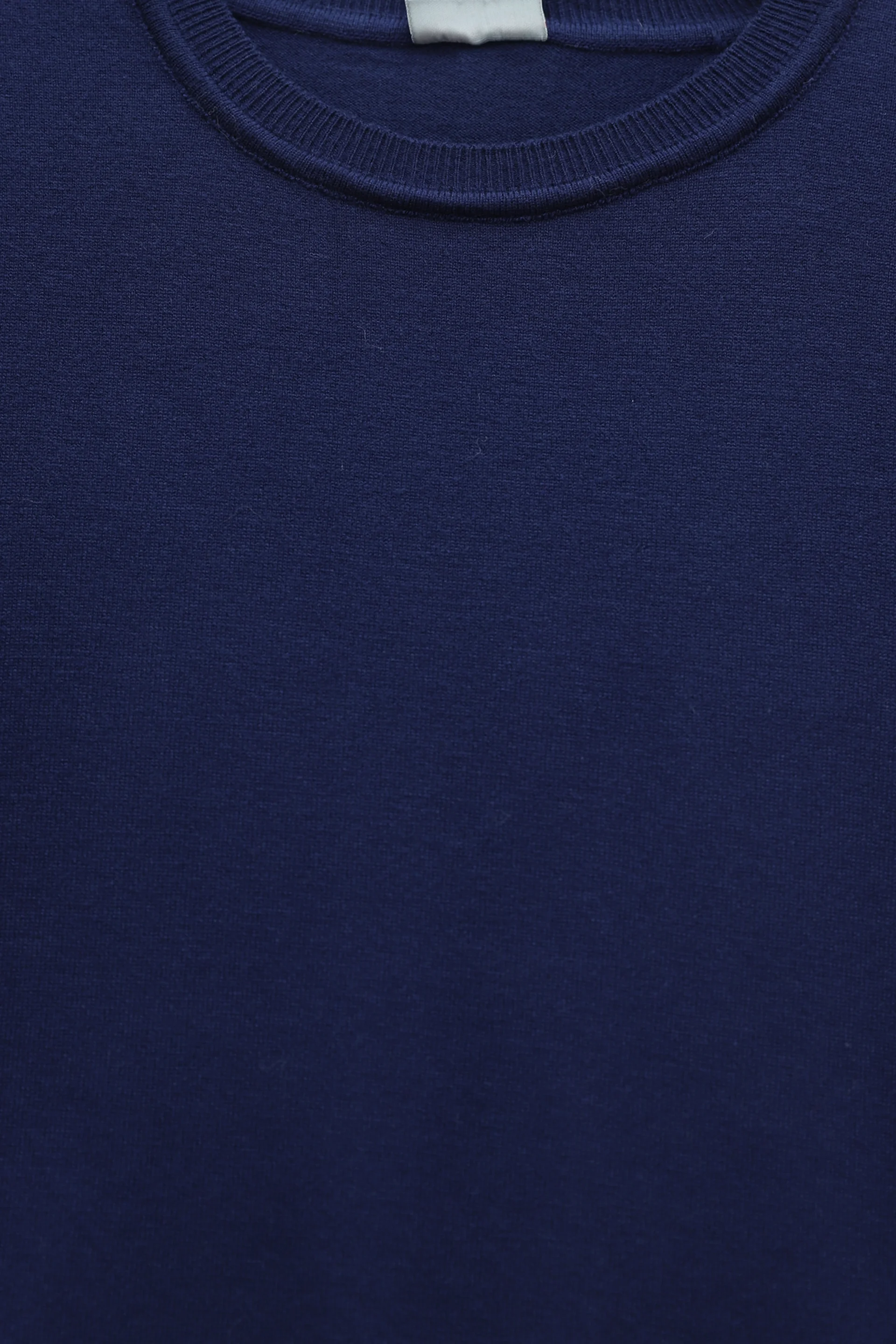 Round Neck Knit Tunic with Button Cuff Detail - Indigo - Podyumplus - by Peralane - photo 5
