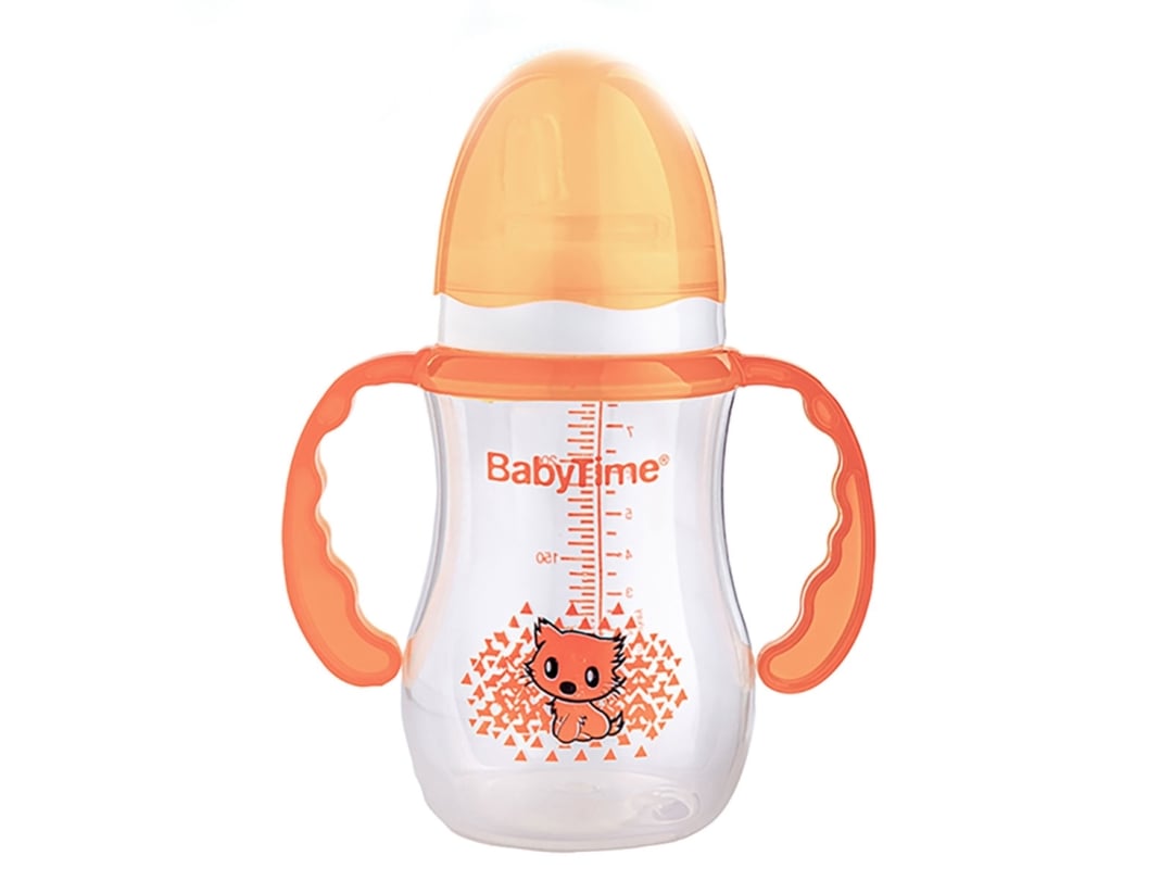 Orange Fox Anti-Spill Trainer Cup with Handles, 250ml - Baby Time - by Peralane