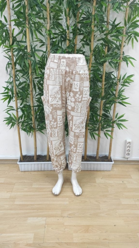 Women's Ethnic Print Cargo Pocket Suprem Trousers - Janes - by Peralane - photo 4