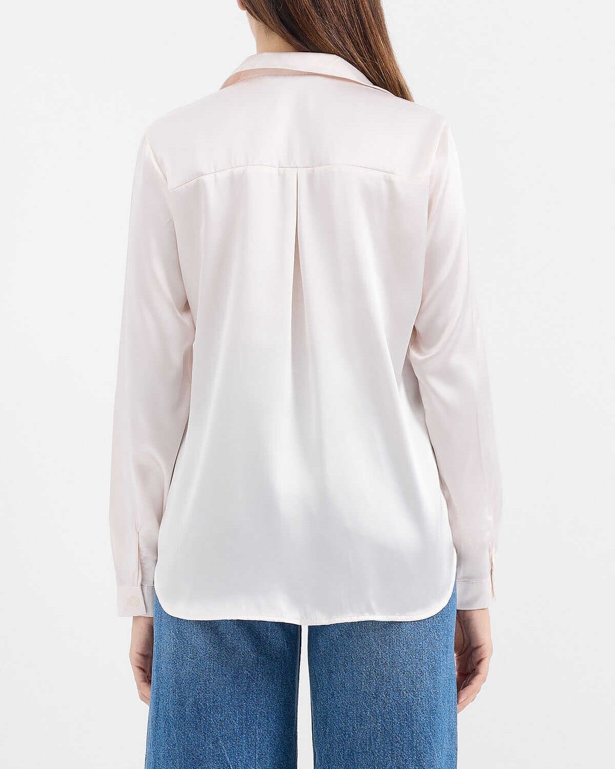 Lightweight Satin Shirt with Pleated Trousers Set - Cream - Bigdart - by Peralane - photo 5