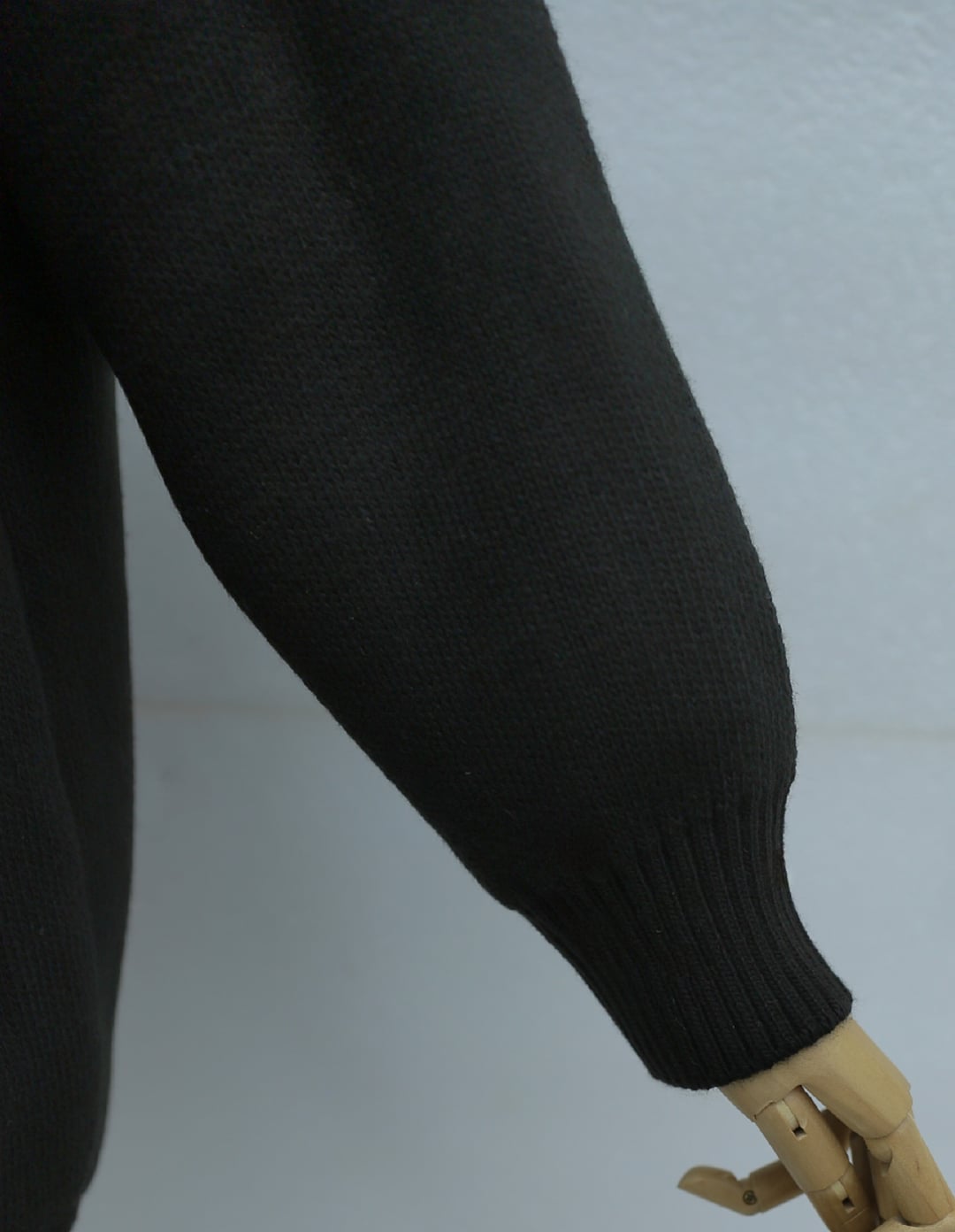 Half-Zip Ribbed Knit Cardigan with Stitch Details - Black - Podyumplus - by Peralane - photo 6