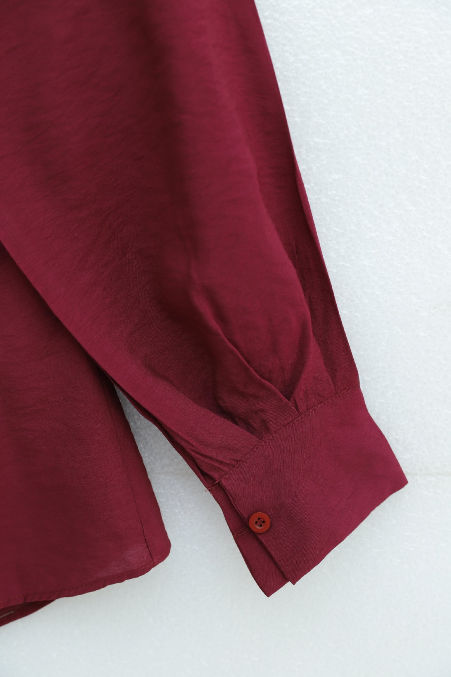 Floral Button Belted Modal Tunic - Burgundy - Podyumplus - by Peralane - photo 5