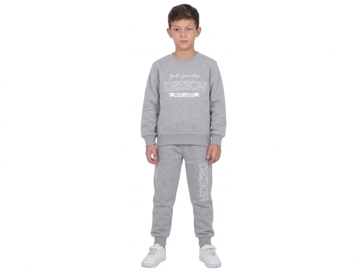 Boys' Grey Printed Tracksuit Set - 5 Pack - CMK - by Peralane