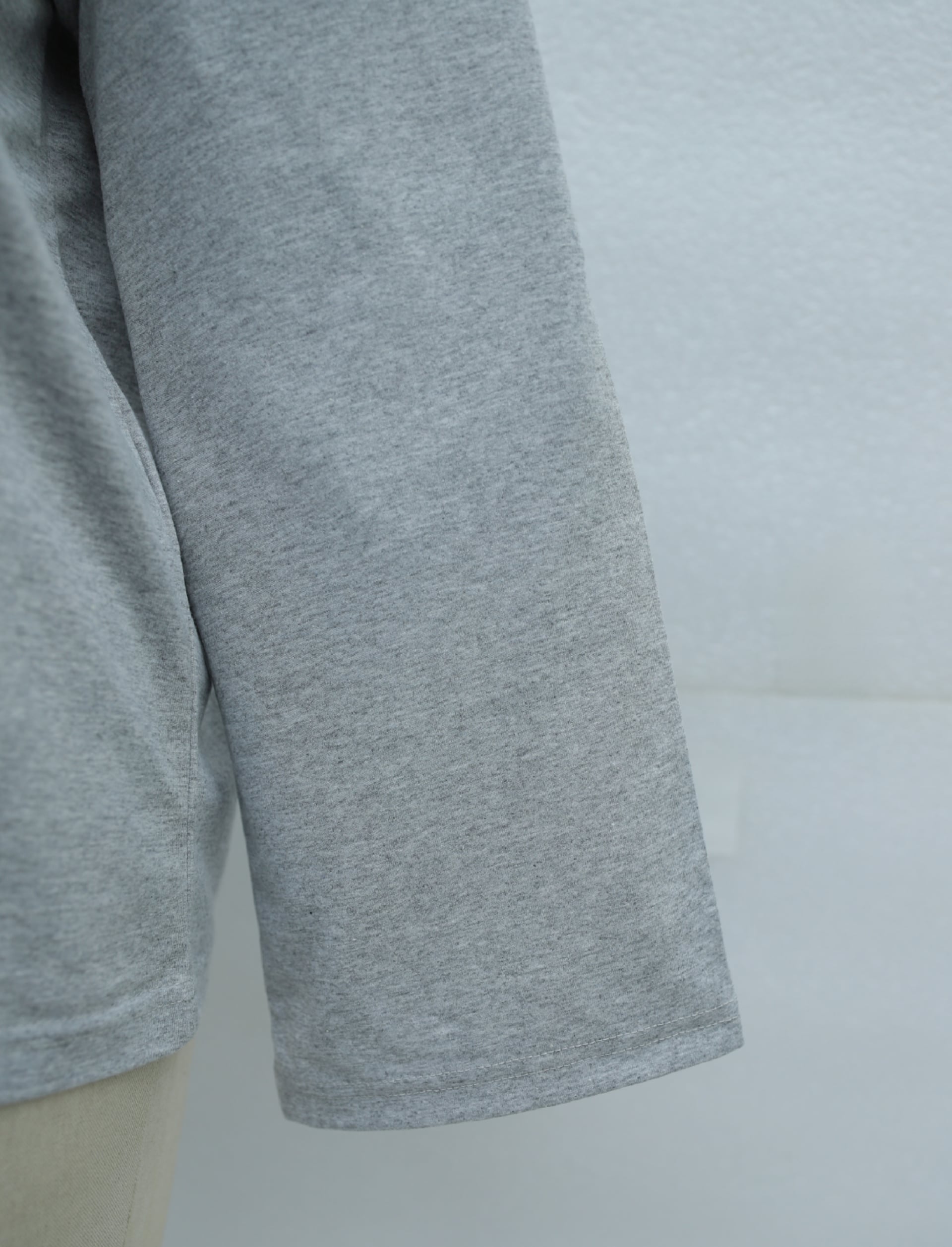 Grey Long-Sleeved Cotton Jersey Sweatshirt with Beach Scene Print - Podyumplus - by Peralane - photo 7