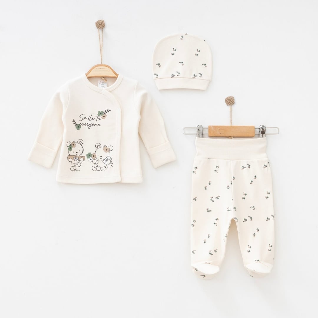 Newborn Unisex 2-Piece Set with Hat - 0-3M - Gumus Baby - by Peralane