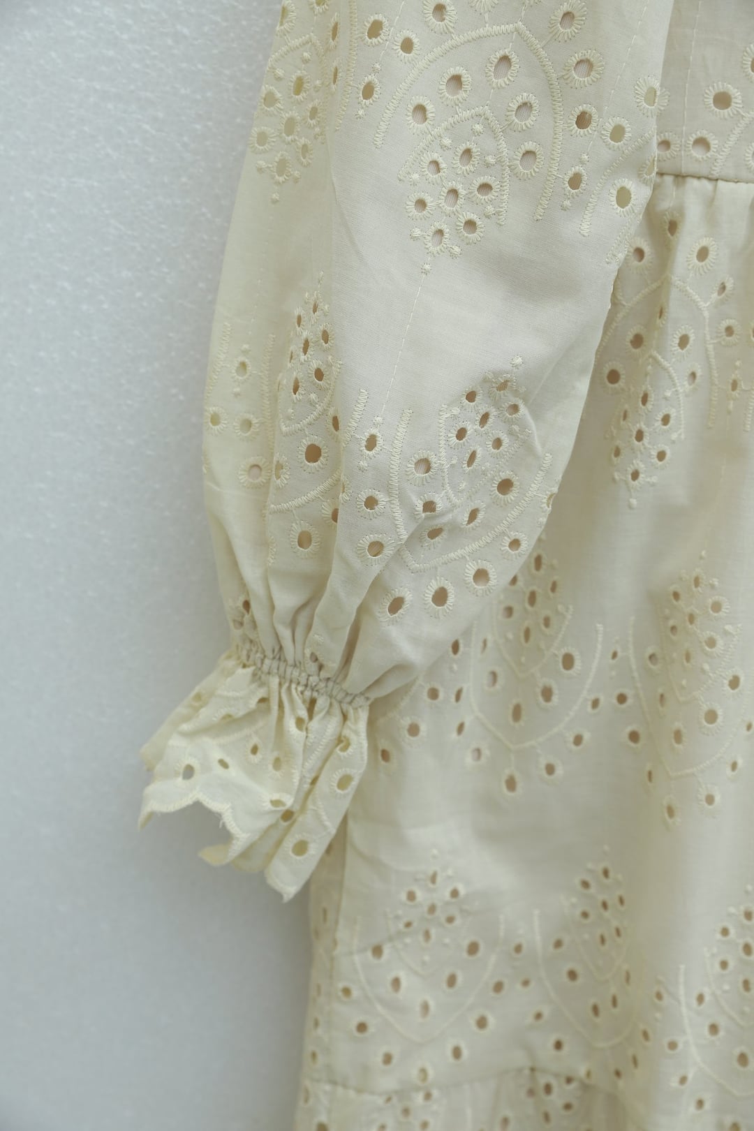 Half-Button Lace Detail Yoked Dress - Beige - Podyumplus - by Peralane - photo 6