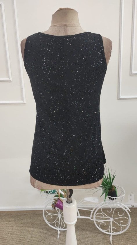 Women's Sleeveless Round Neck Glitter Top - Janes - by Peralane - photo 6