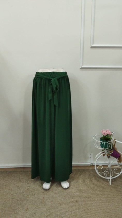 Women's High-Waist Tie-Belt Long Side-Slit Sandy Skirt - Janes - by Peralane - photo 4