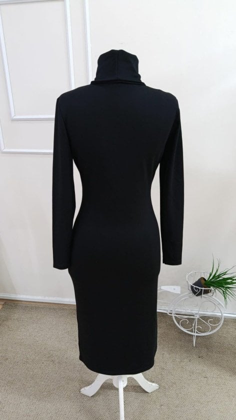 Women's Long Sleeve Turtleneck Midi Modal Dress - Janes - by Peralane - photo 6
