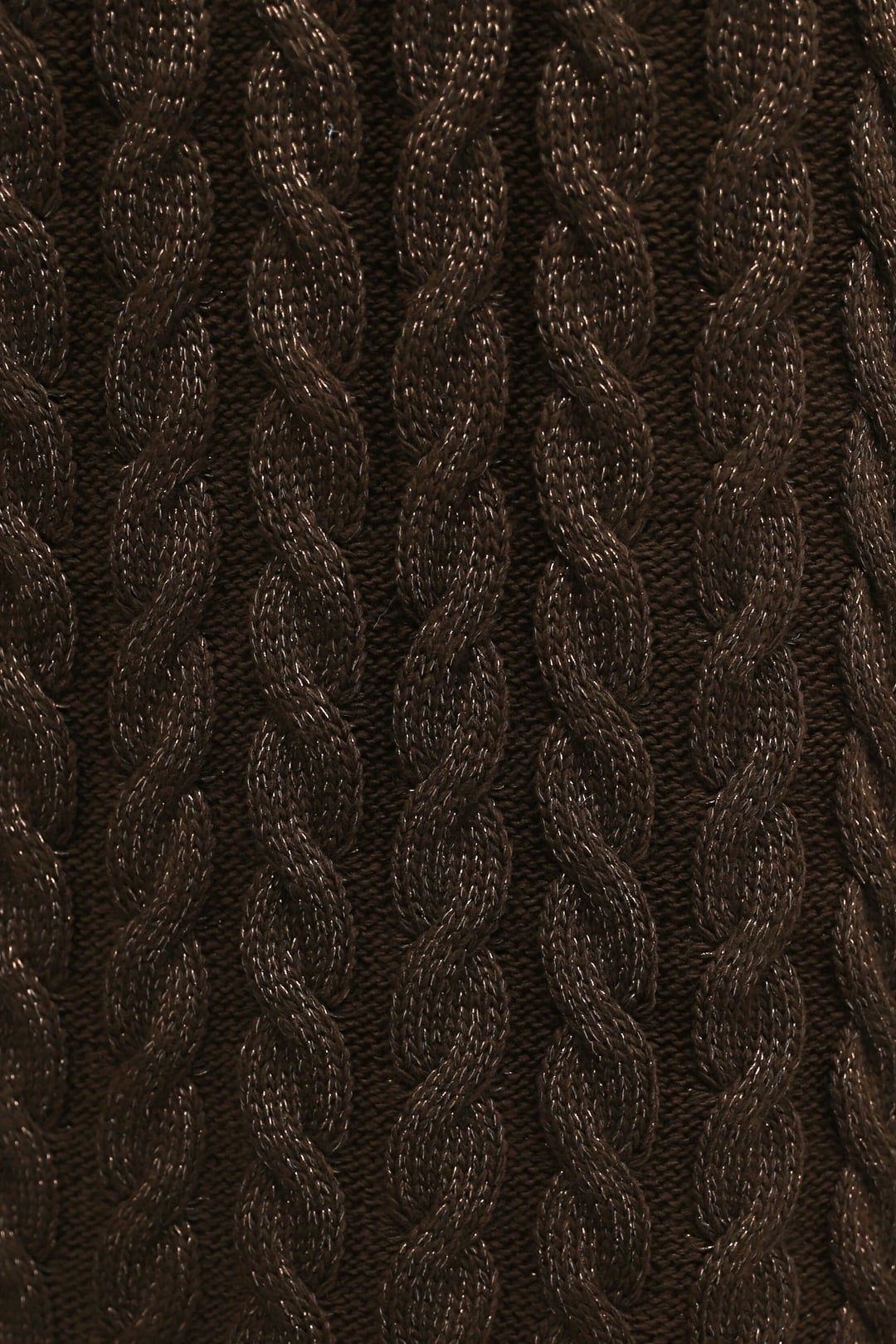 Cable Knit Metallic Triko Dress - Brown - Podyumplus - by Peralane - photo 6