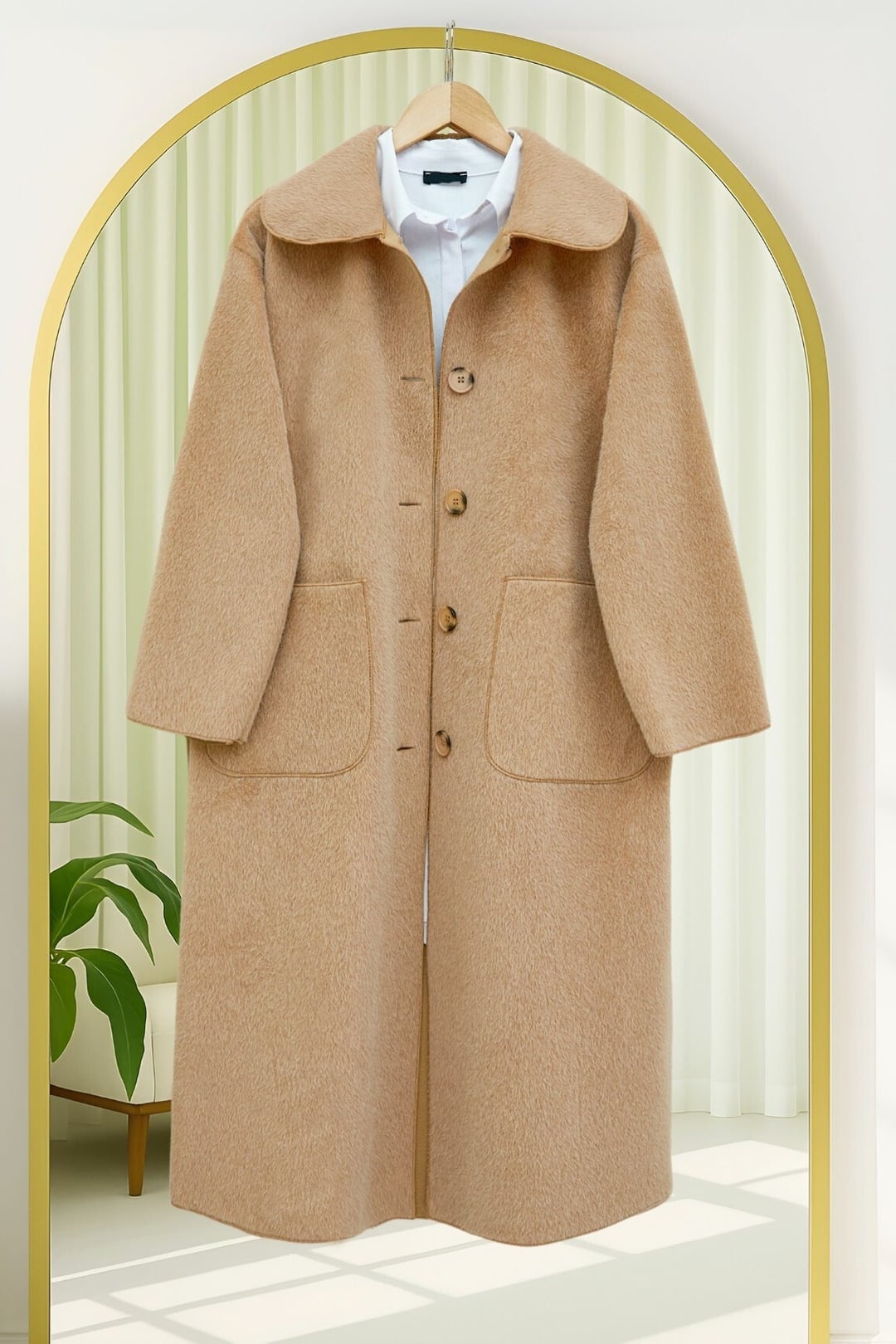 Full-Length Buttoned Pocket Coat - Vizon - Podyumplus - by Peralane - photo 4