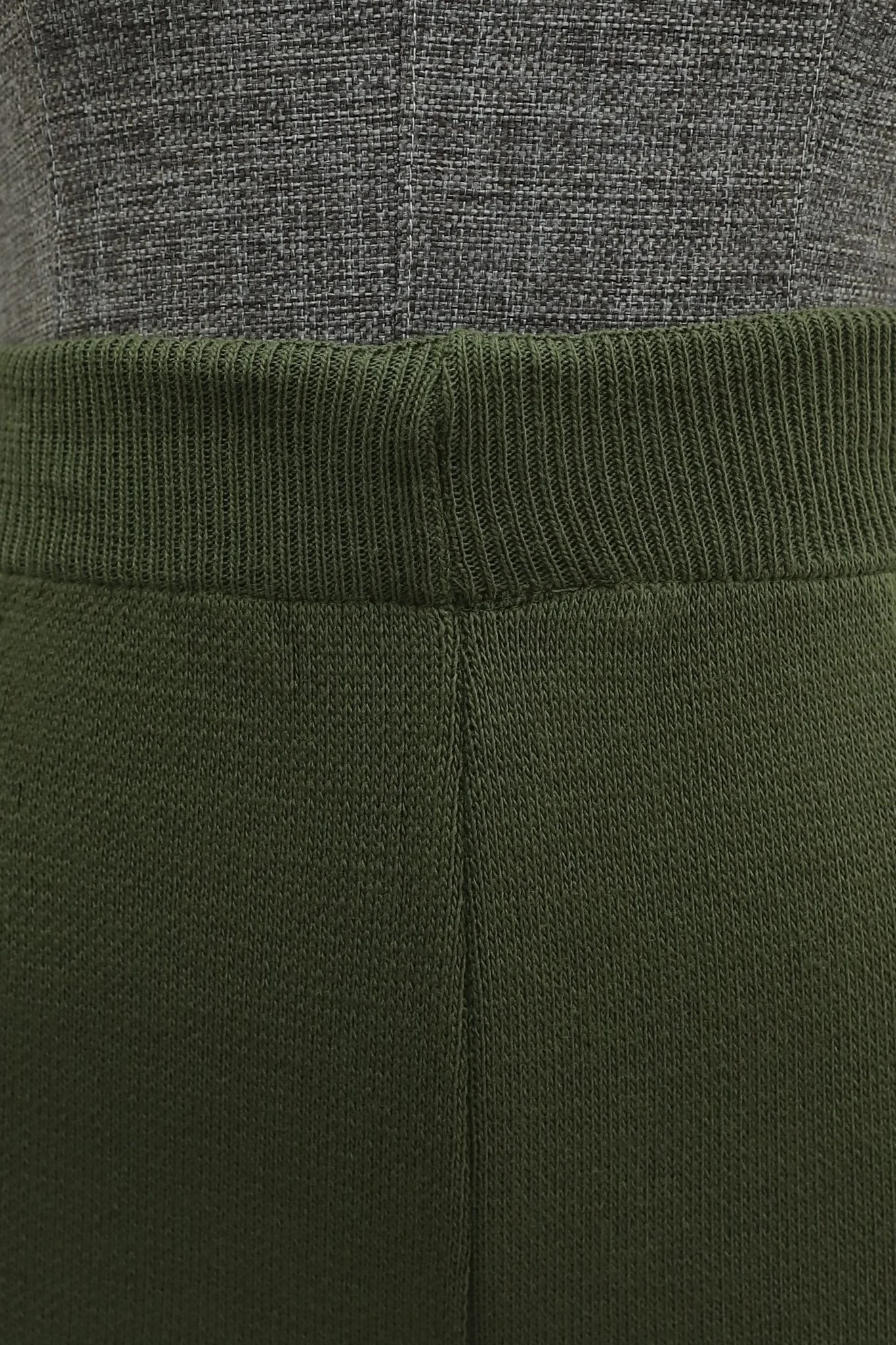 Side Button Detail Balloon Sleeve Knit Trousers Set - Olive Green - Podyumplus - by Peralane - photo 6