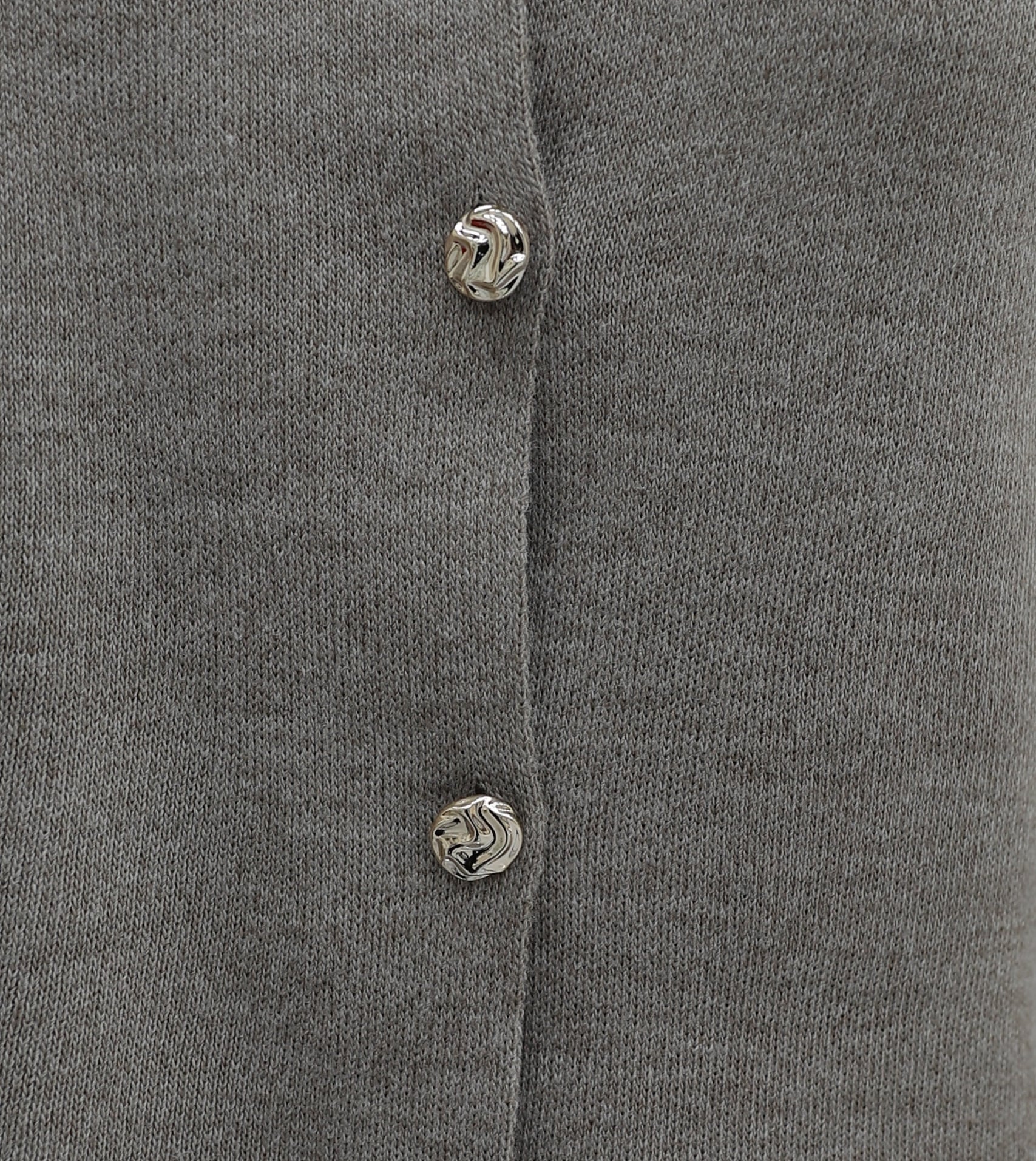 Buttoned Round Neck Knit Cardigan - Vizon - Podyumplus - by Peralane - photo 7