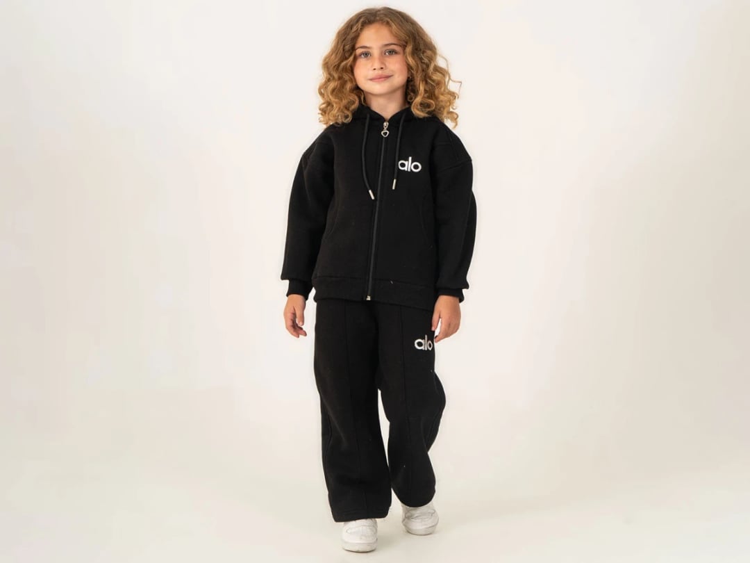 Girls' Printed Zip-Up Hoodie and Trousers Set - Lumii - by Peralane
