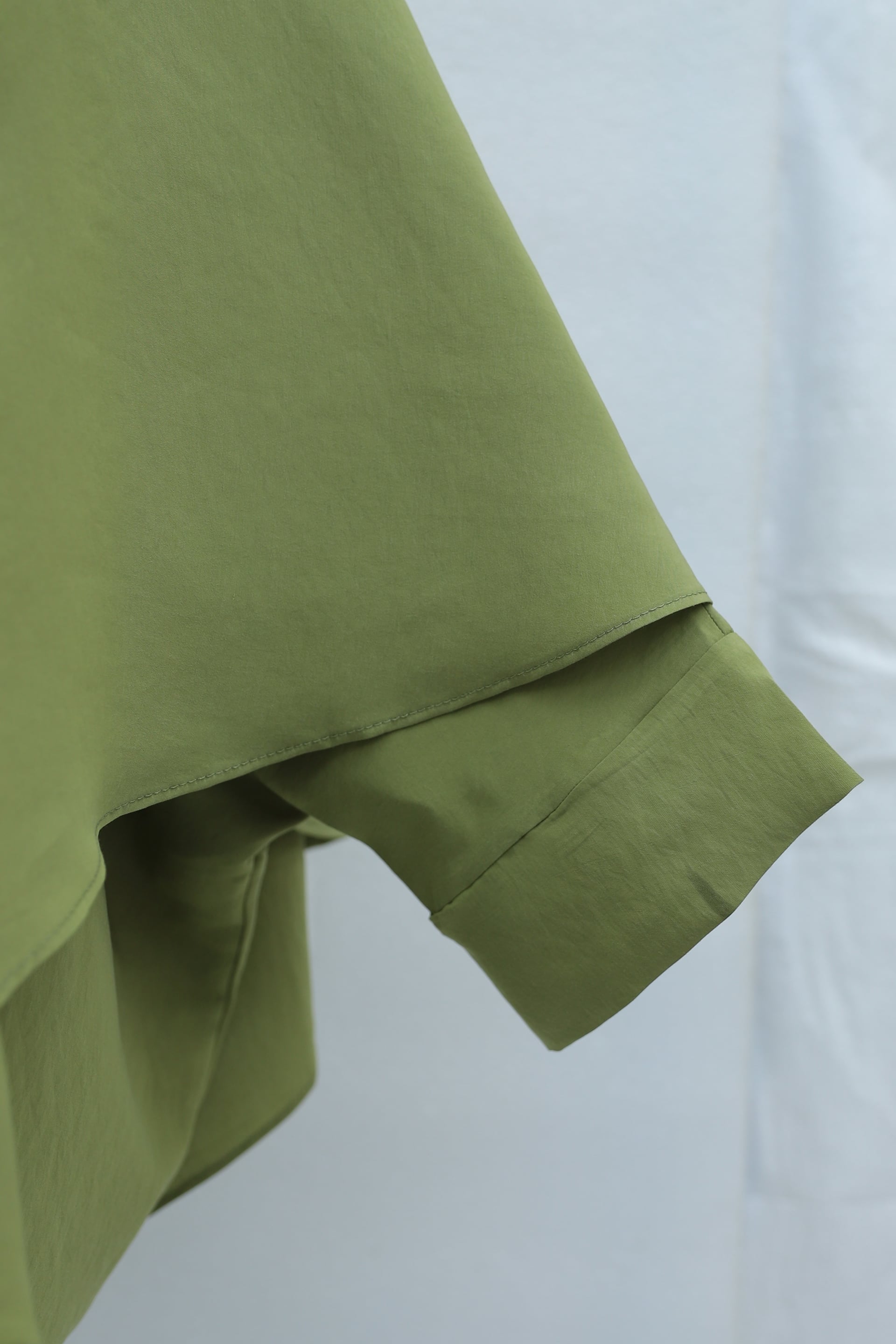Shoulder Button Batwing Sleeve Modal Kimono Poncho - Olive Green - Podyumplus - by Peralane - photo 7