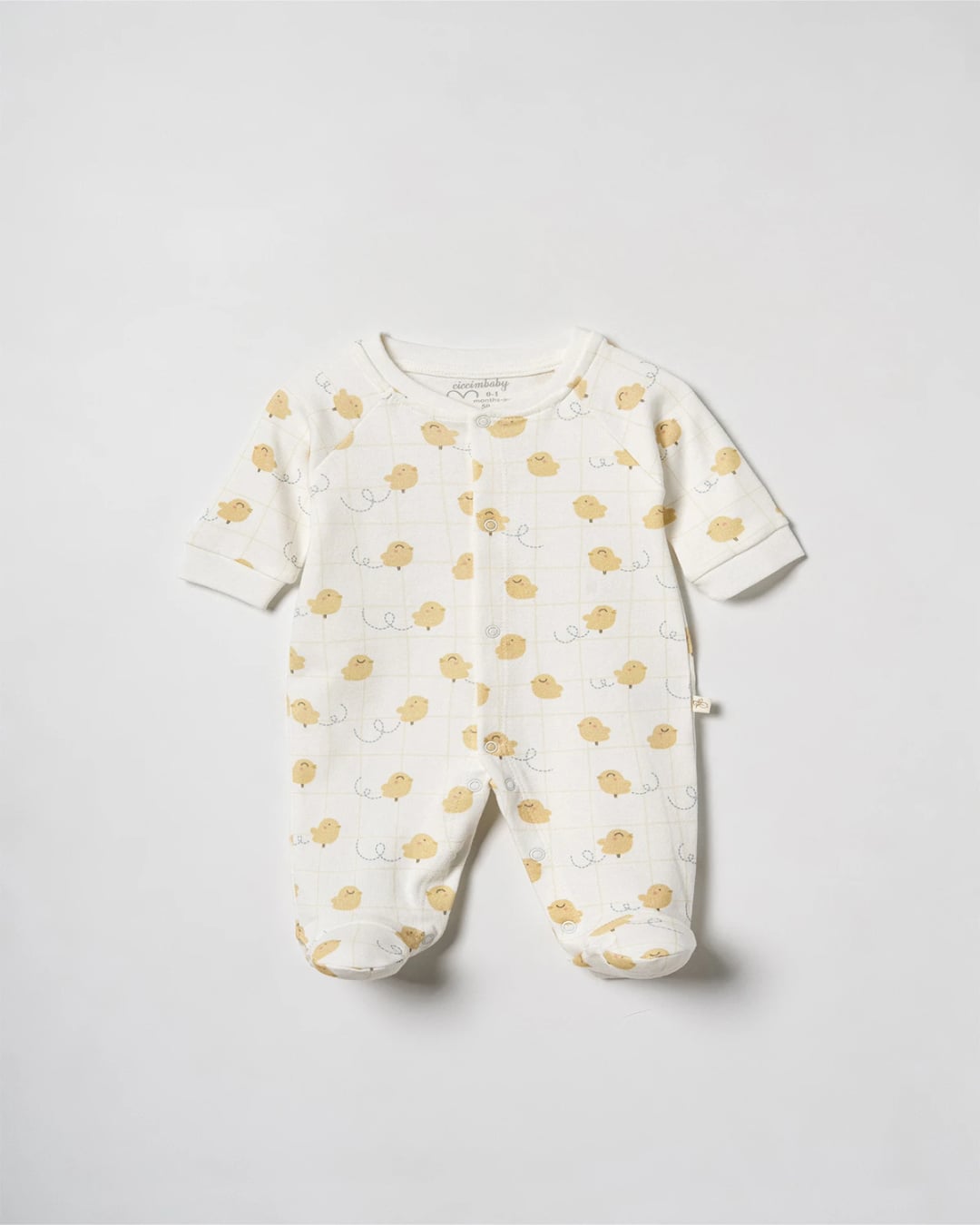 Bird Print Footed Sleepsuit - 5357 - Ciccimbaby - by Peralane