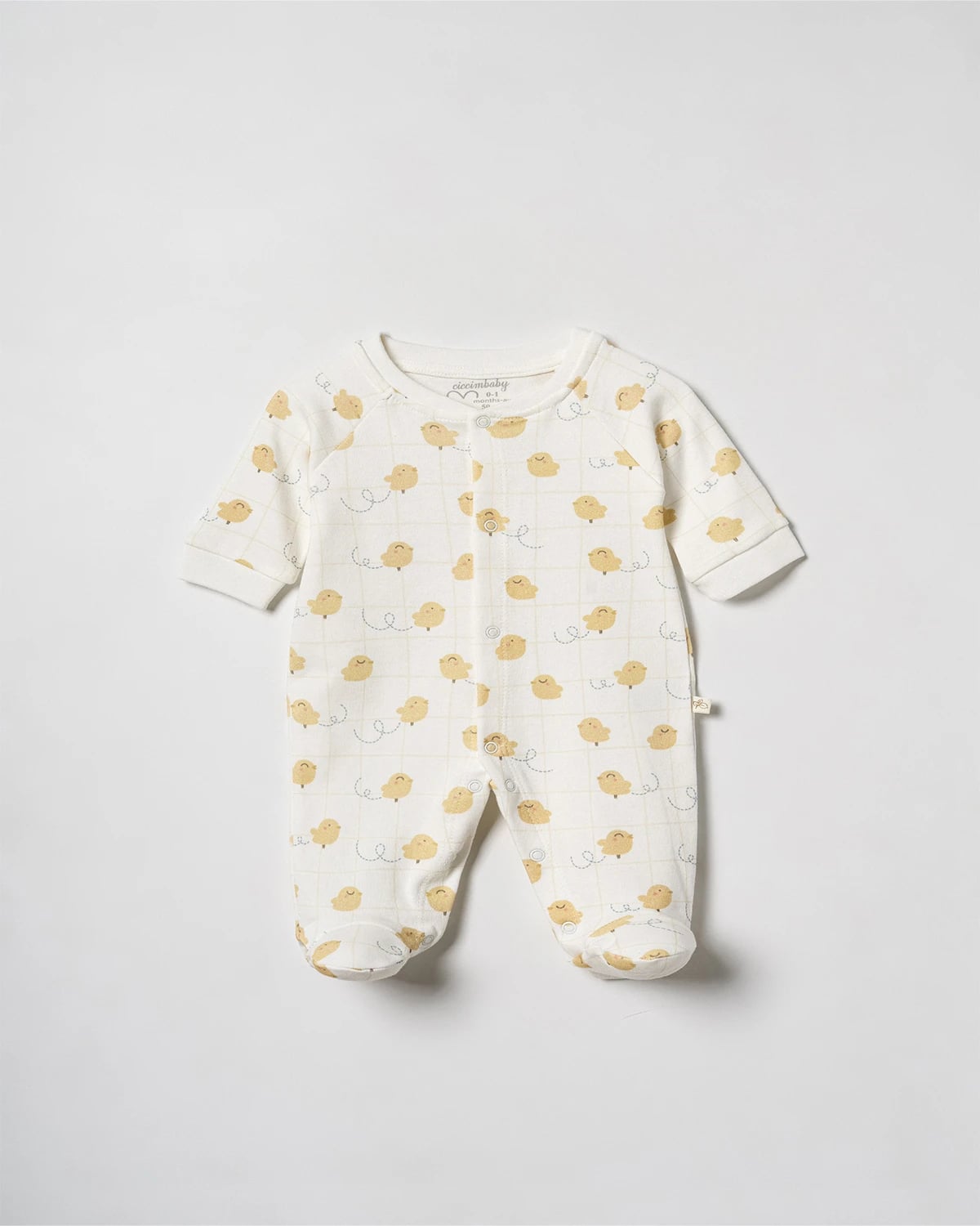 Bird Print Footed Sleepsuit - 5357 - Ciccimbaby - by Peralane